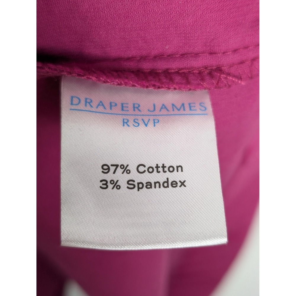 Draper James Shirt Dress Womens L Pink Corduroy Belted Balloon Sleeve Button - Picture 3 of 10